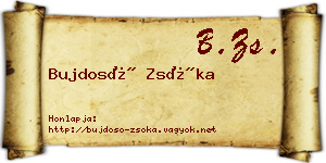 Bujdosó Zsóka névjegykártya